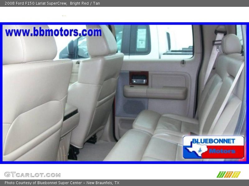 Bright Red / Tan 2008 Ford F150 Lariat SuperCrew