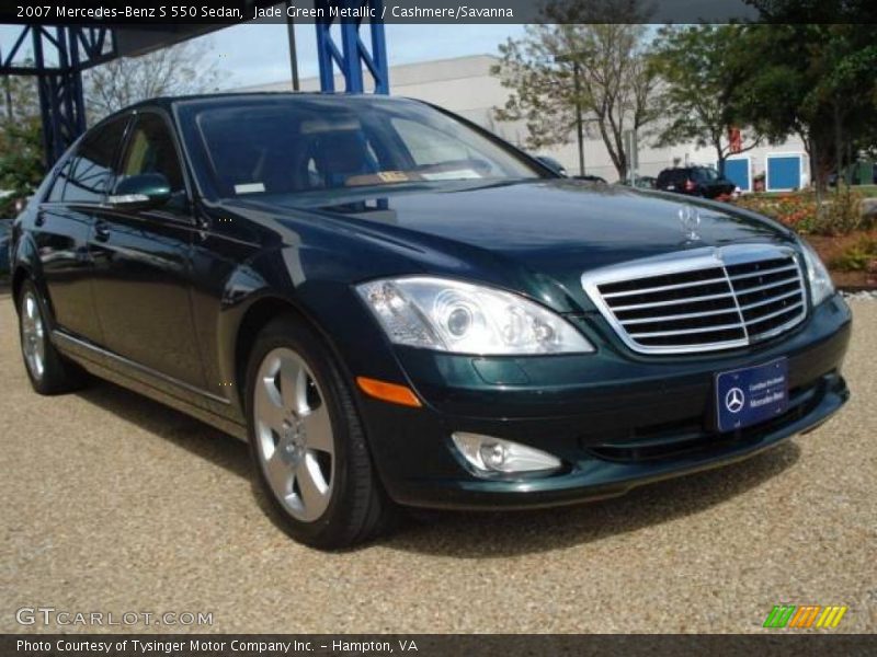 Jade Green Metallic / Cashmere/Savanna 2007 Mercedes-Benz S 550 Sedan