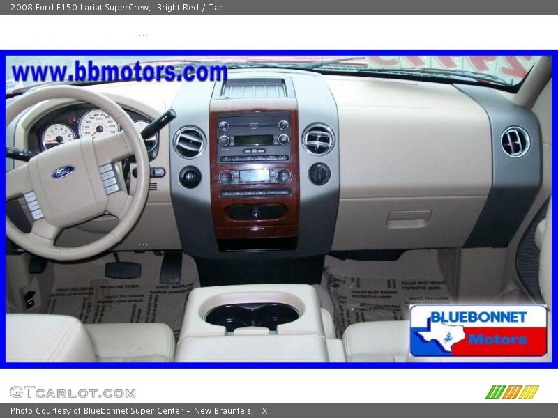 Bright Red / Tan 2008 Ford F150 Lariat SuperCrew