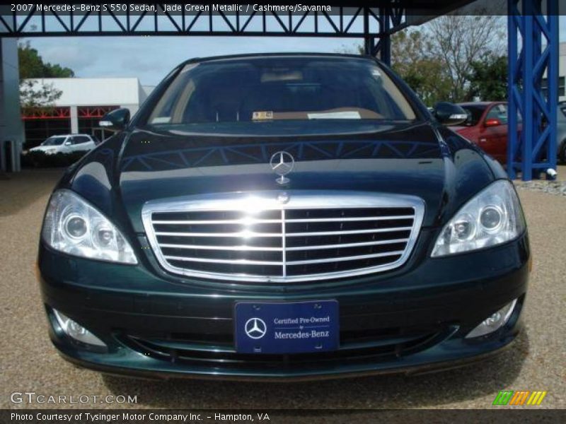 Jade Green Metallic / Cashmere/Savanna 2007 Mercedes-Benz S 550 Sedan