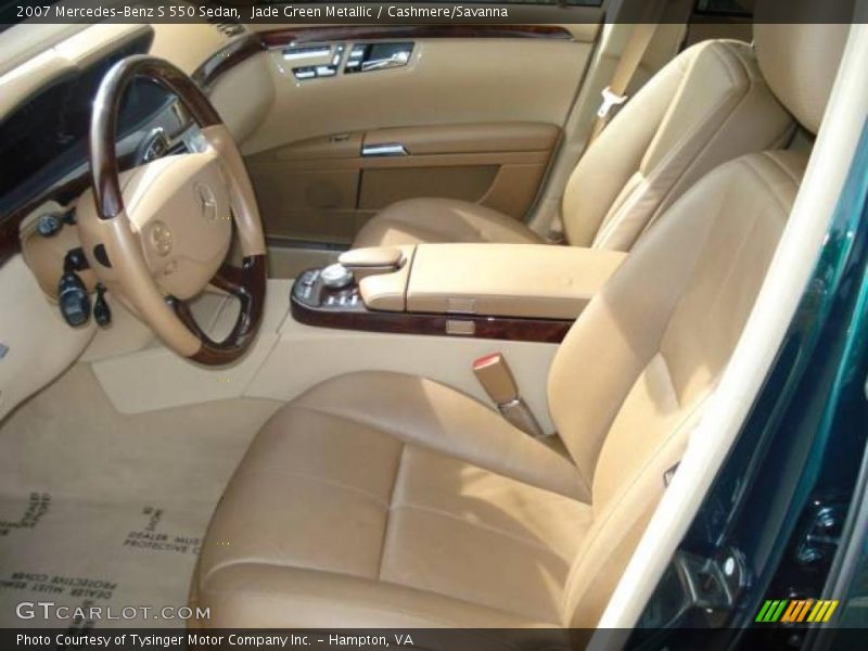 Jade Green Metallic / Cashmere/Savanna 2007 Mercedes-Benz S 550 Sedan