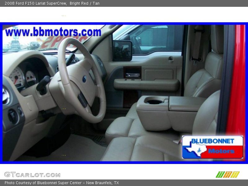 Bright Red / Tan 2008 Ford F150 Lariat SuperCrew
