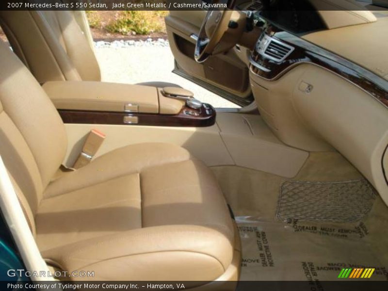 Jade Green Metallic / Cashmere/Savanna 2007 Mercedes-Benz S 550 Sedan