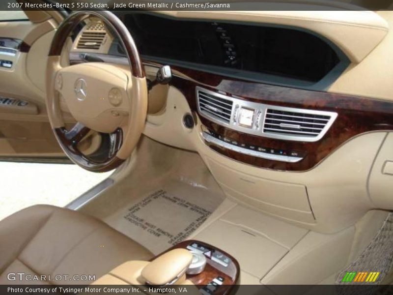 Jade Green Metallic / Cashmere/Savanna 2007 Mercedes-Benz S 550 Sedan