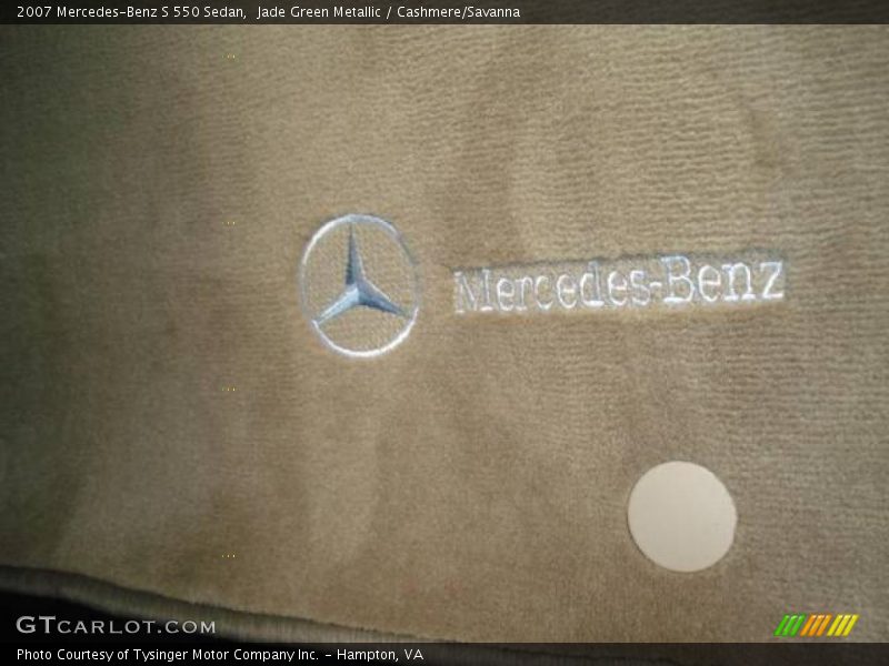Jade Green Metallic / Cashmere/Savanna 2007 Mercedes-Benz S 550 Sedan
