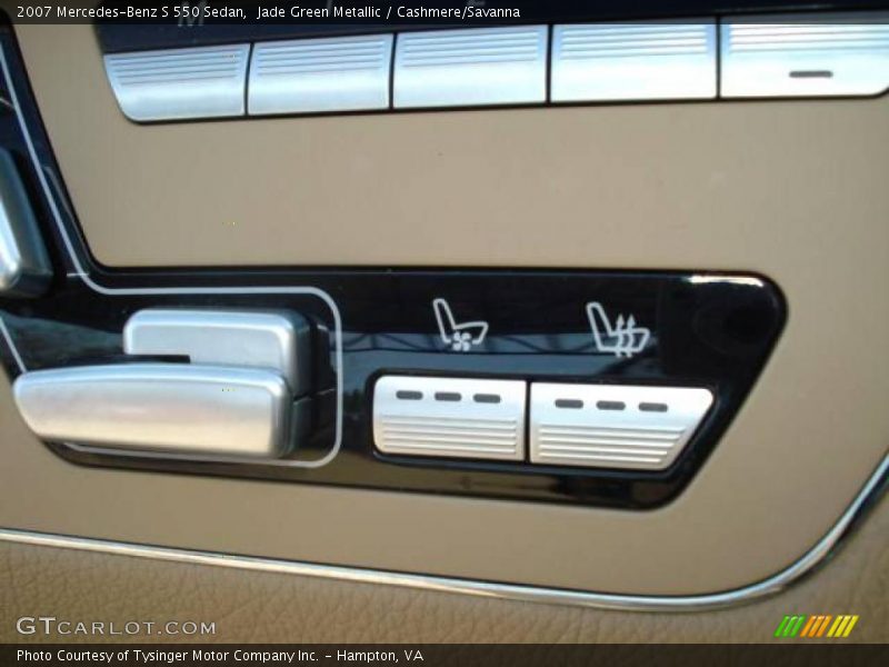 Jade Green Metallic / Cashmere/Savanna 2007 Mercedes-Benz S 550 Sedan