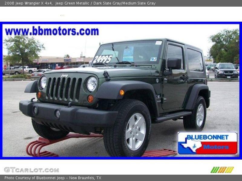 Jeep Green Metallic / Dark Slate Gray/Medium Slate Gray 2008 Jeep Wrangler X 4x4