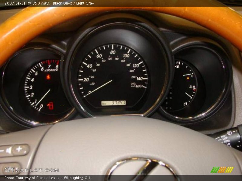 Black Onyx / Light Gray 2007 Lexus RX 350 AWD
