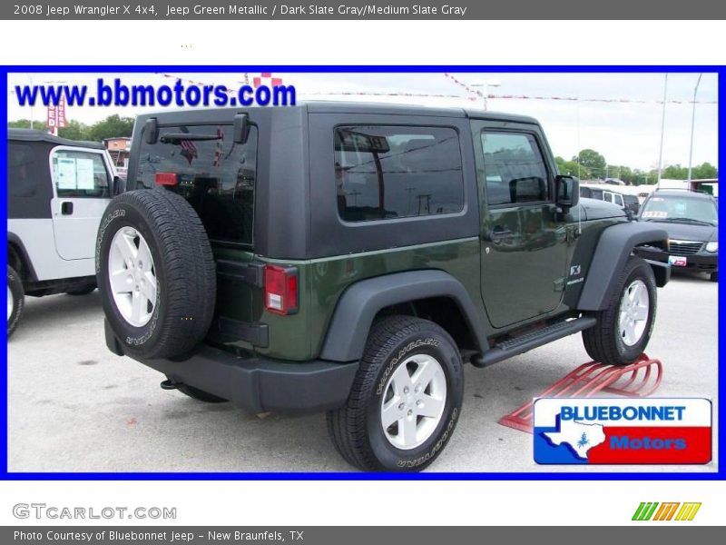 Jeep Green Metallic / Dark Slate Gray/Medium Slate Gray 2008 Jeep Wrangler X 4x4