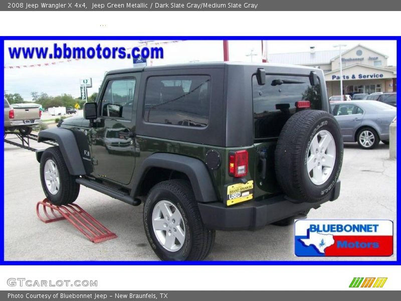 Jeep Green Metallic / Dark Slate Gray/Medium Slate Gray 2008 Jeep Wrangler X 4x4