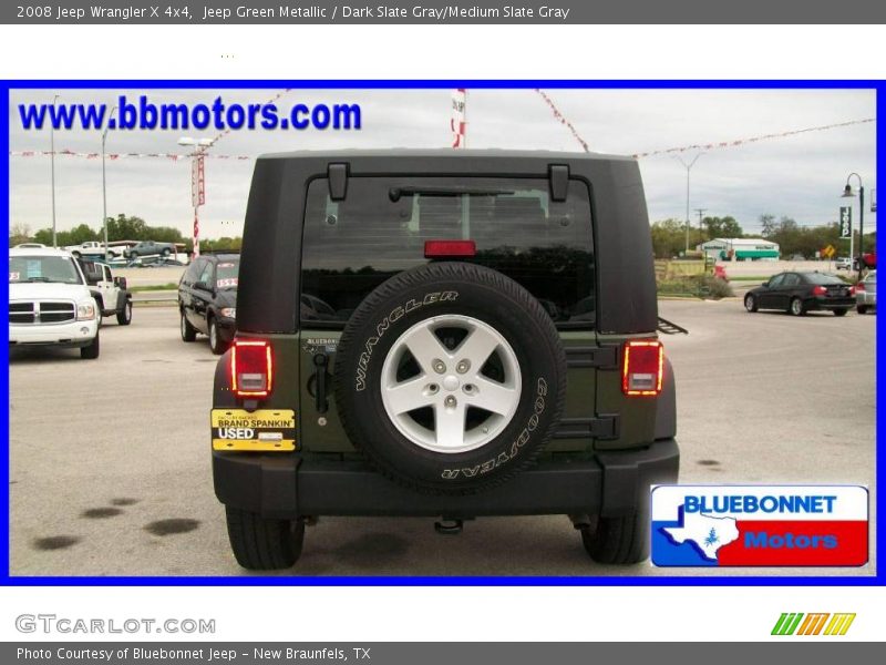 Jeep Green Metallic / Dark Slate Gray/Medium Slate Gray 2008 Jeep Wrangler X 4x4