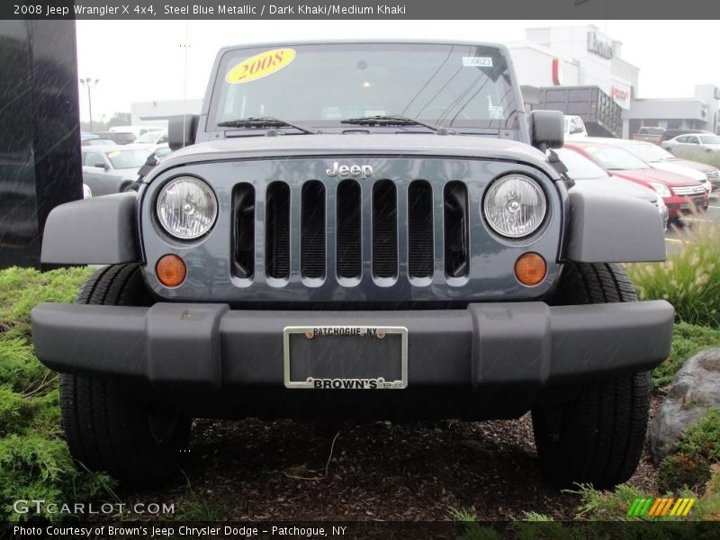 Steel Blue Metallic / Dark Khaki/Medium Khaki 2008 Jeep Wrangler X 4x4