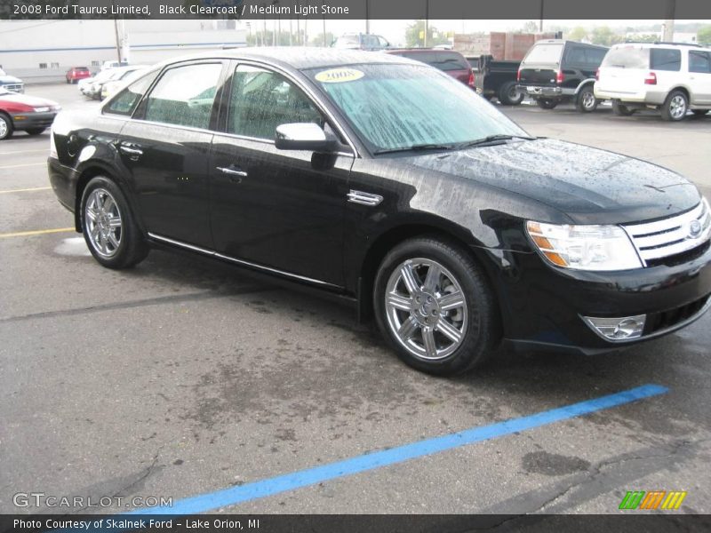Black Clearcoat / Medium Light Stone 2008 Ford Taurus Limited