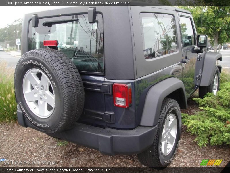 Steel Blue Metallic / Dark Khaki/Medium Khaki 2008 Jeep Wrangler X 4x4