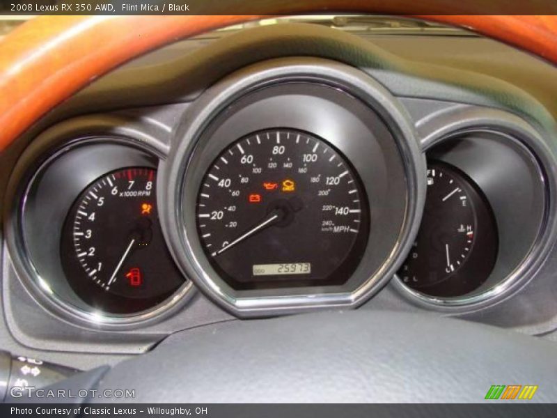Flint Mica / Black 2008 Lexus RX 350 AWD