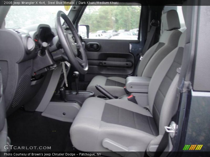 Steel Blue Metallic / Dark Khaki/Medium Khaki 2008 Jeep Wrangler X 4x4