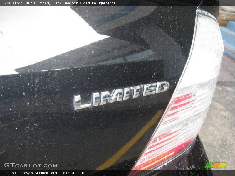 Black Clearcoat / Medium Light Stone 2008 Ford Taurus Limited