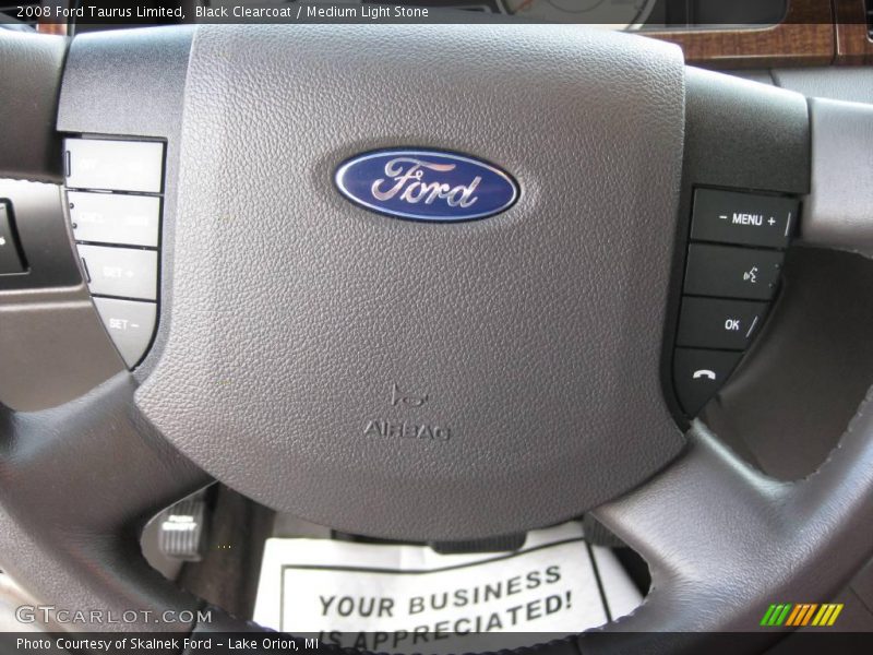 Black Clearcoat / Medium Light Stone 2008 Ford Taurus Limited