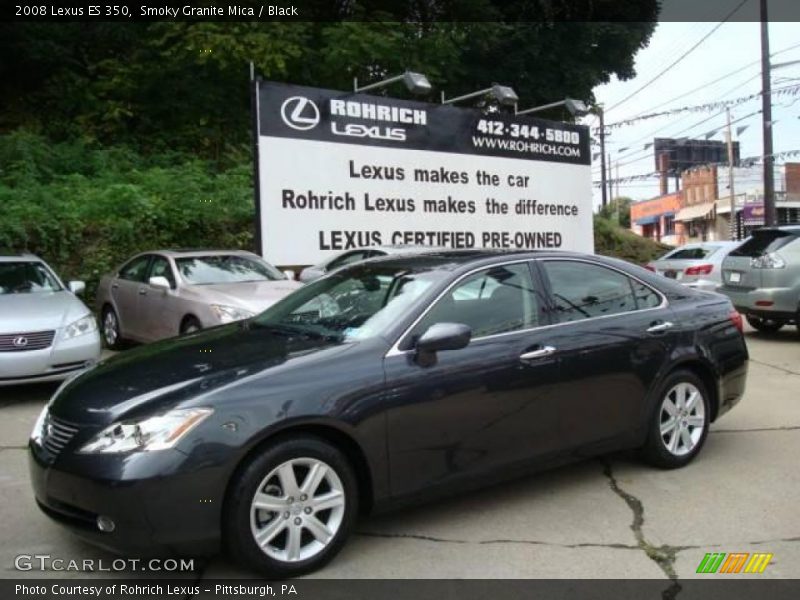 Smoky Granite Mica / Black 2008 Lexus ES 350