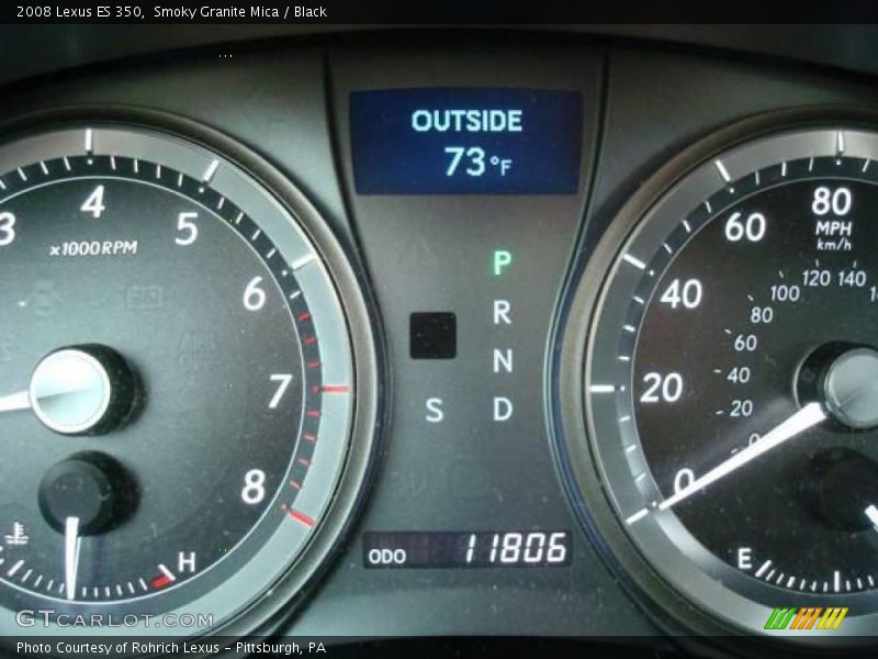 Smoky Granite Mica / Black 2008 Lexus ES 350