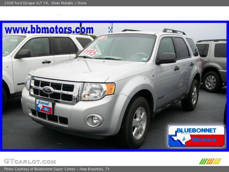 Silver Metallic / Stone 2008 Ford Escape XLT V6