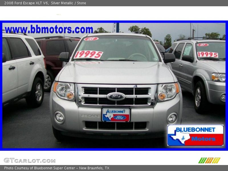 Silver Metallic / Stone 2008 Ford Escape XLT V6