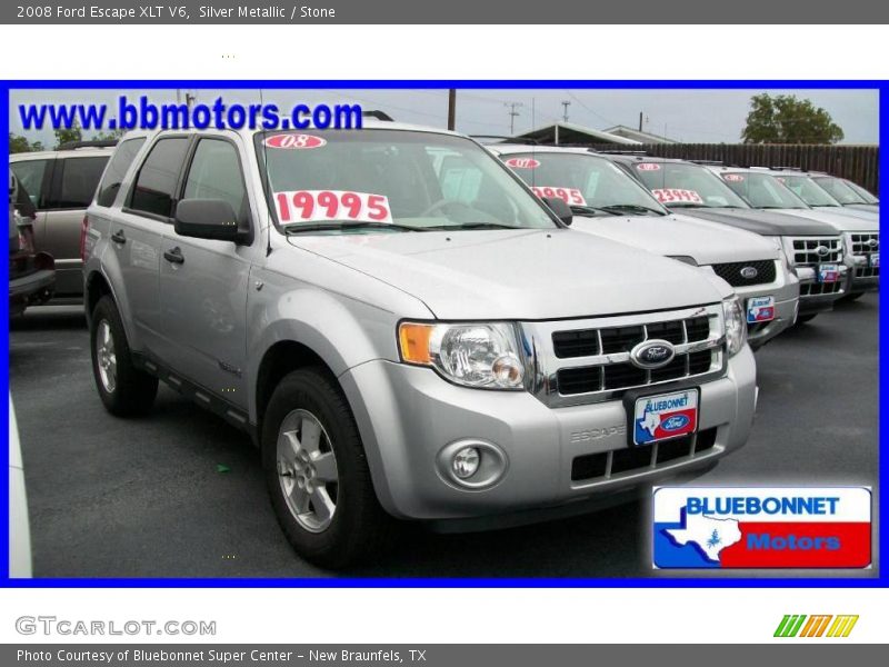 Silver Metallic / Stone 2008 Ford Escape XLT V6