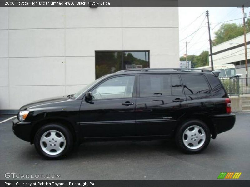 Black / Ivory Beige 2006 Toyota Highlander Limited 4WD