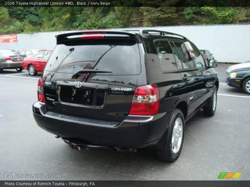 Black / Ivory Beige 2006 Toyota Highlander Limited 4WD