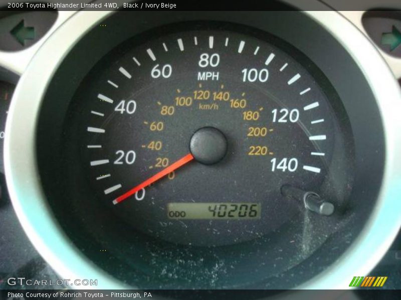 Black / Ivory Beige 2006 Toyota Highlander Limited 4WD