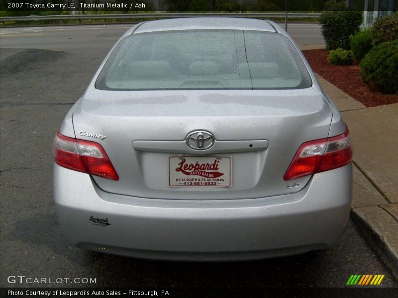 Titanium Metallic / Ash 2007 Toyota Camry LE