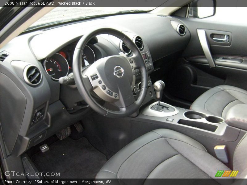 Wicked Black / Black 2008 Nissan Rogue SL AWD
