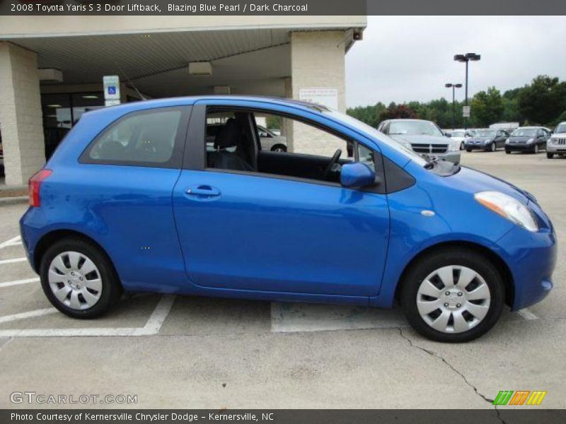 Blazing Blue Pearl / Dark Charcoal 2008 Toyota Yaris S 3 Door Liftback