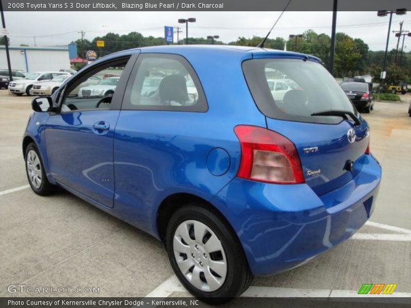Blazing Blue Pearl / Dark Charcoal 2008 Toyota Yaris S 3 Door Liftback