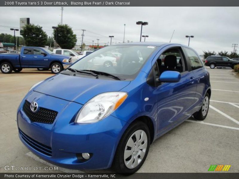 Blazing Blue Pearl / Dark Charcoal 2008 Toyota Yaris S 3 Door Liftback
