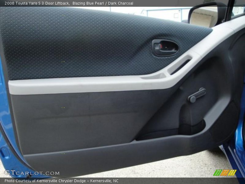 Blazing Blue Pearl / Dark Charcoal 2008 Toyota Yaris S 3 Door Liftback