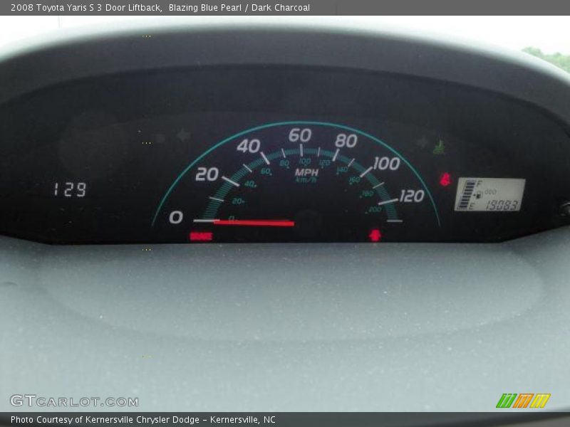 Blazing Blue Pearl / Dark Charcoal 2008 Toyota Yaris S 3 Door Liftback