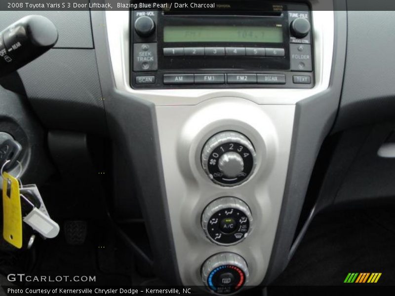 Blazing Blue Pearl / Dark Charcoal 2008 Toyota Yaris S 3 Door Liftback