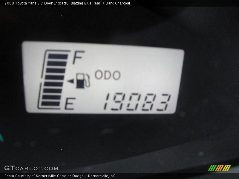 Blazing Blue Pearl / Dark Charcoal 2008 Toyota Yaris S 3 Door Liftback