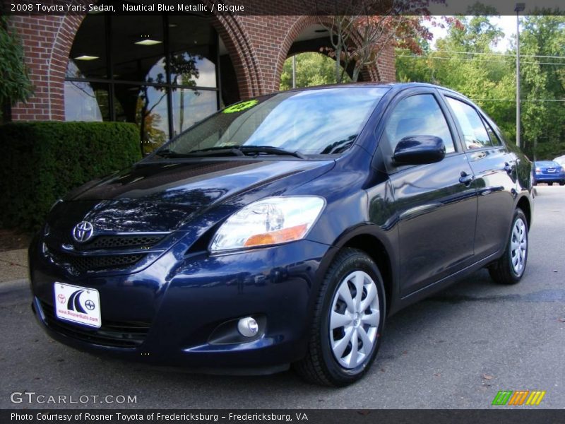 Nautical Blue Metallic / Bisque 2008 Toyota Yaris Sedan