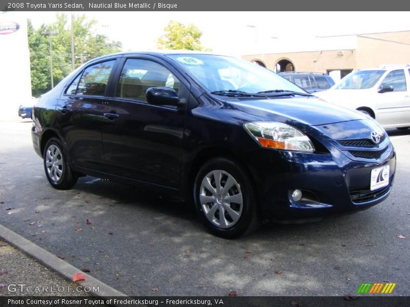 Nautical Blue Metallic / Bisque 2008 Toyota Yaris Sedan