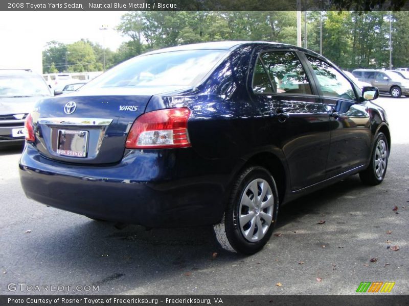 Nautical Blue Metallic / Bisque 2008 Toyota Yaris Sedan