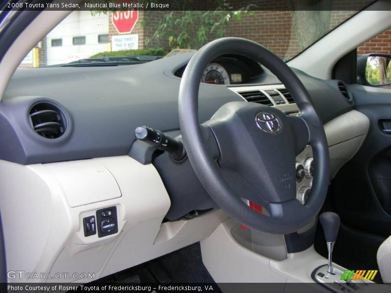 Nautical Blue Metallic / Bisque 2008 Toyota Yaris Sedan