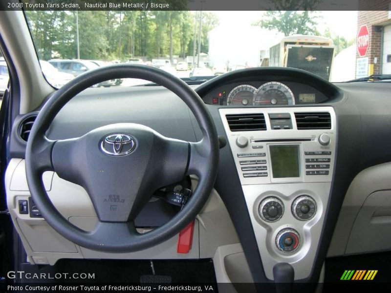 Nautical Blue Metallic / Bisque 2008 Toyota Yaris Sedan