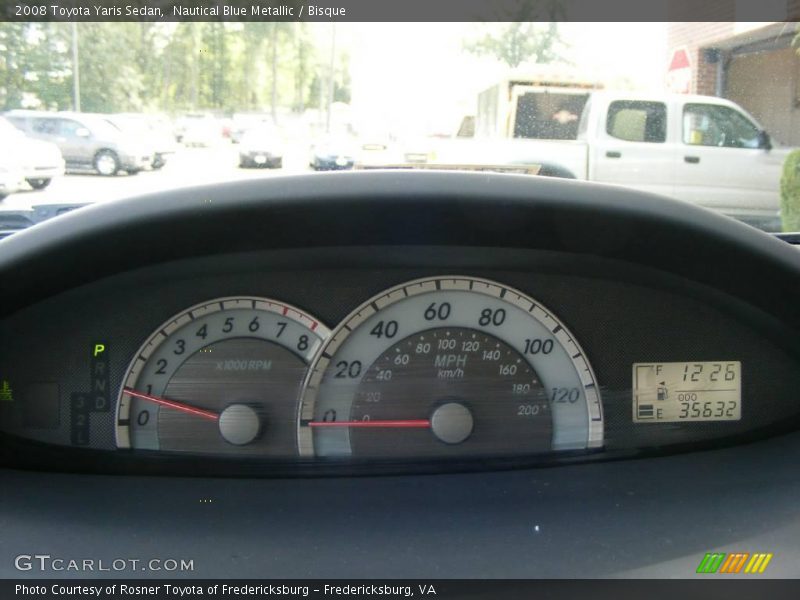 Nautical Blue Metallic / Bisque 2008 Toyota Yaris Sedan