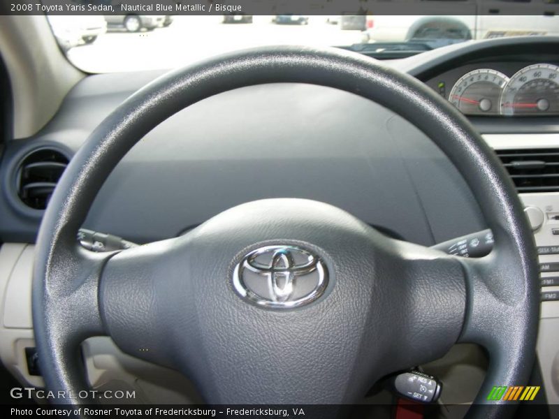 Nautical Blue Metallic / Bisque 2008 Toyota Yaris Sedan