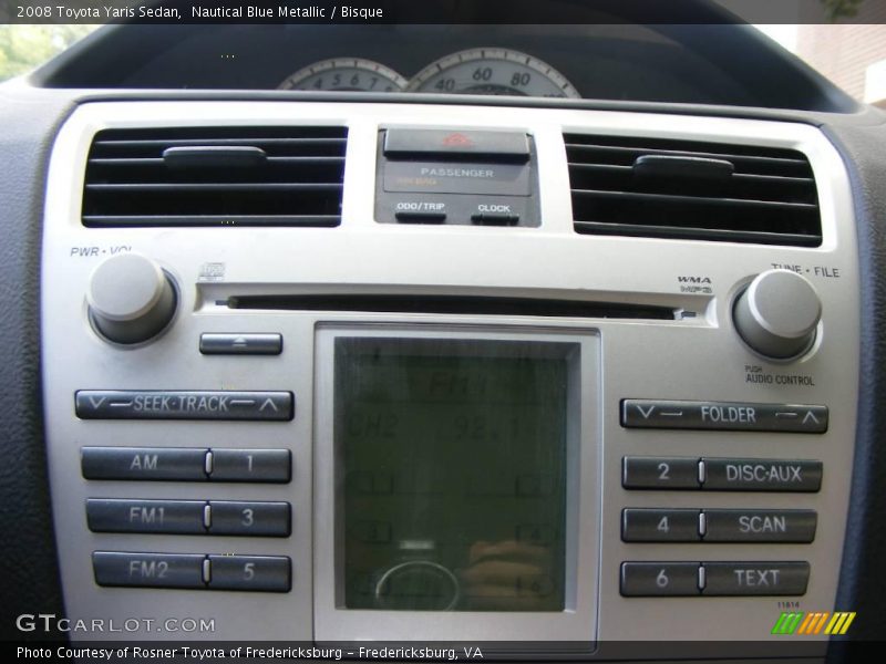 Nautical Blue Metallic / Bisque 2008 Toyota Yaris Sedan