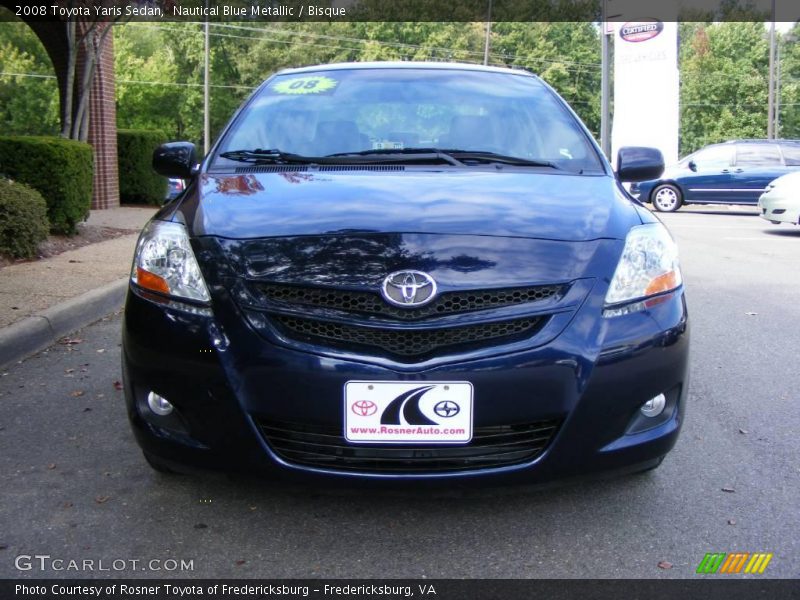 Nautical Blue Metallic / Bisque 2008 Toyota Yaris Sedan