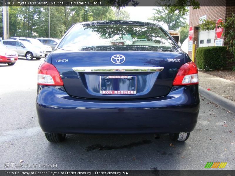 Nautical Blue Metallic / Bisque 2008 Toyota Yaris Sedan
