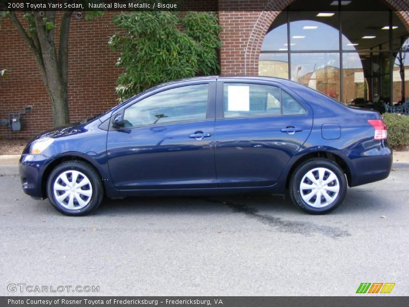 Nautical Blue Metallic / Bisque 2008 Toyota Yaris Sedan